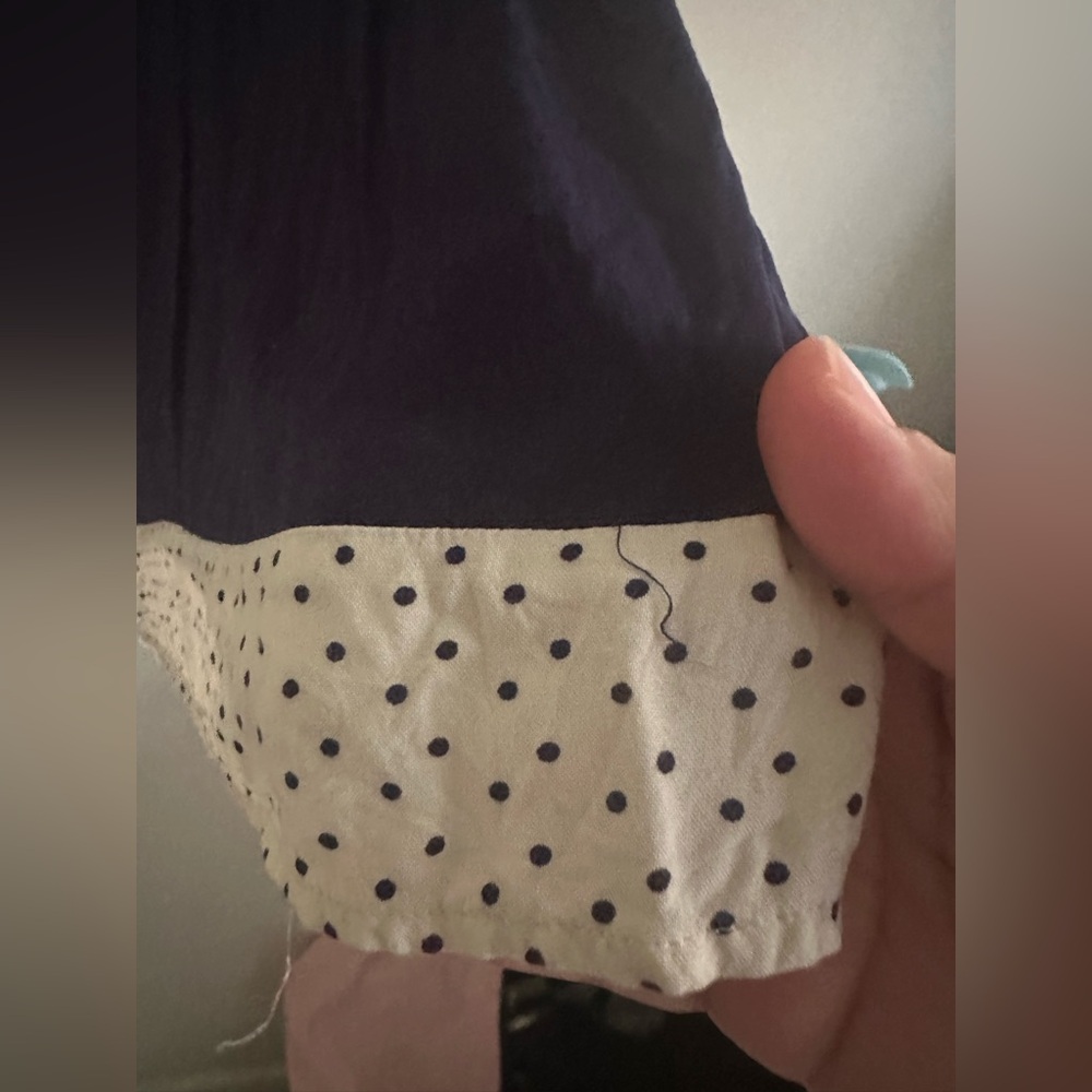 Aesthetic retro  ModCloth sleeveless top white polka dot trim.  Plus size 3X - Picture 5 of 11